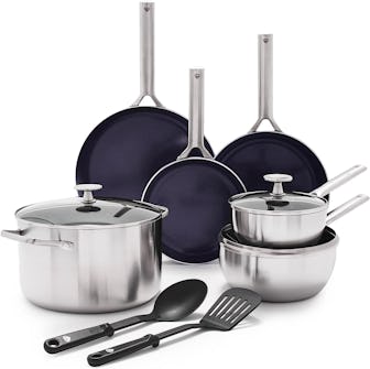 Blue Diamond Cookware Tri-Ply Stainless Steel Ceramic Nonstick (11 Pieces)