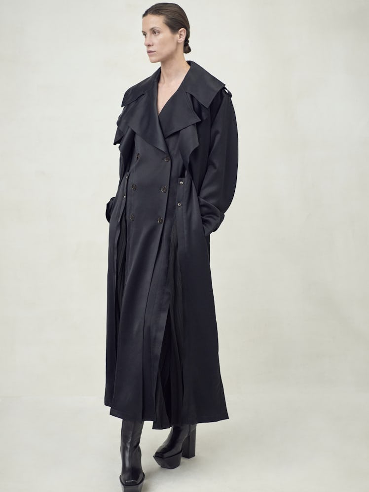 Detachable Pleated Trench