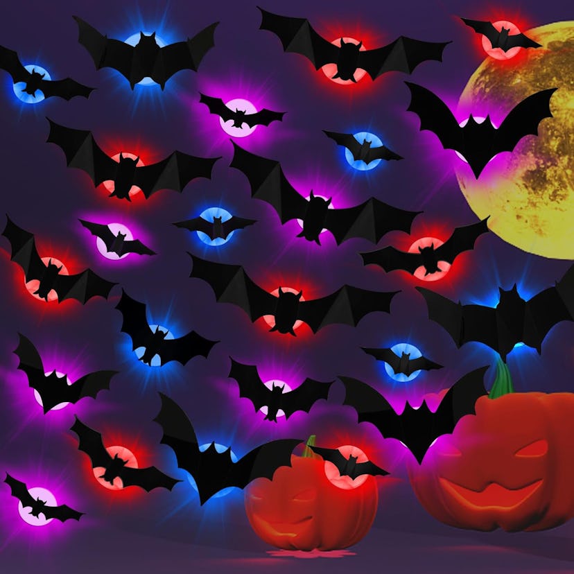 LED 3D Bat Halloween Decorations
