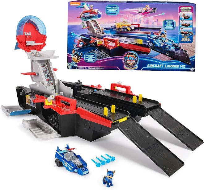 best amazon prime day toy deal:  Paw Patrol: The Mighty Movie, Aircraft Carrier HQ