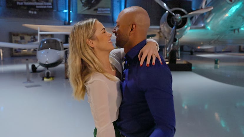 Stacy and Izzy on ‘Love Is Blind.’ Photo via Netflix