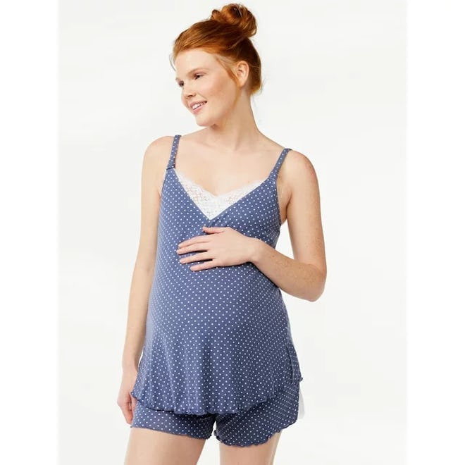 Maternity Lace Trim Nursing Camisole