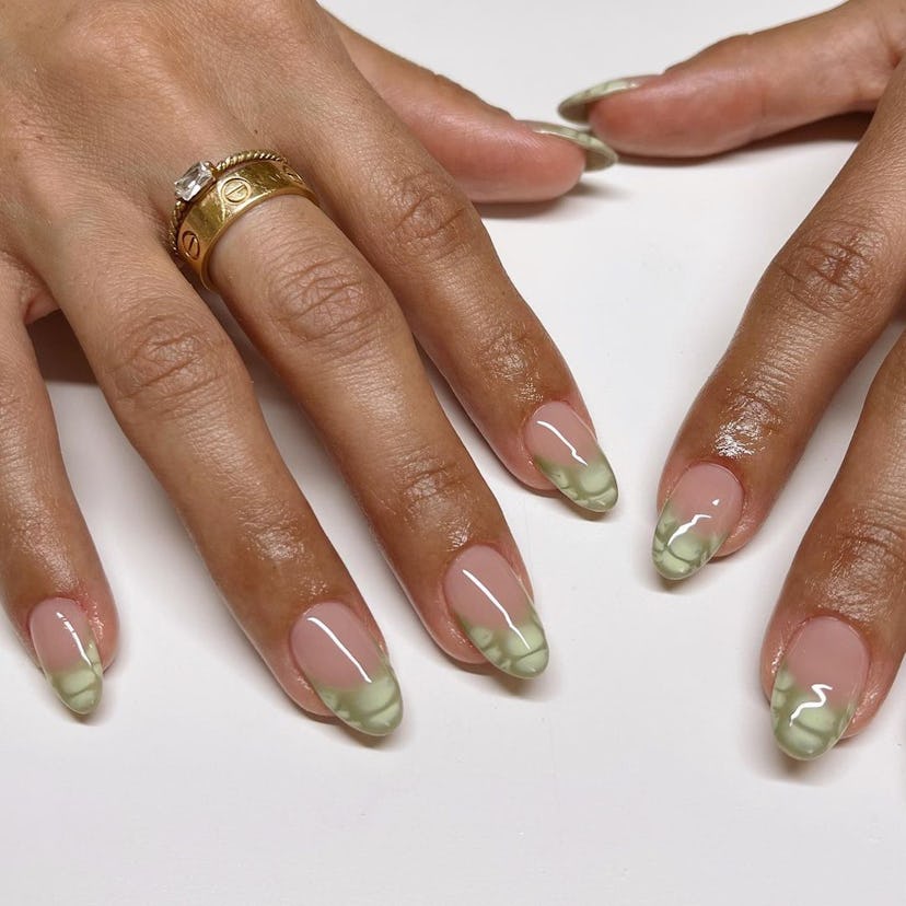 If you need manicure inspo, crocodile print nail art is a simple design for short nails that's on-tr...