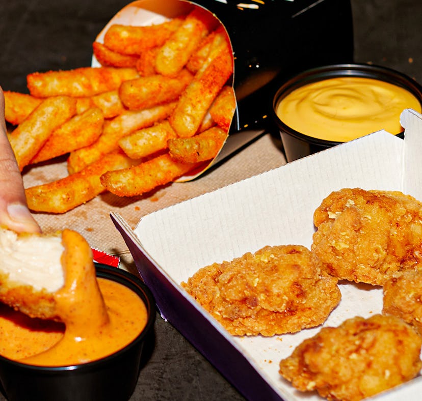 I tried Taco Bell's Crispy Chicken Nuggets with their new Bell Sauce at Taco Bell HQ.