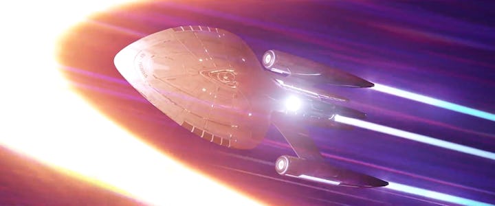 The hero starship from 'Star Trek: Prodigy,' the USS Protostar.