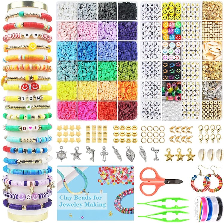 Redtwo Clay Beads Bracelet Making Kit (7200 Pieces)