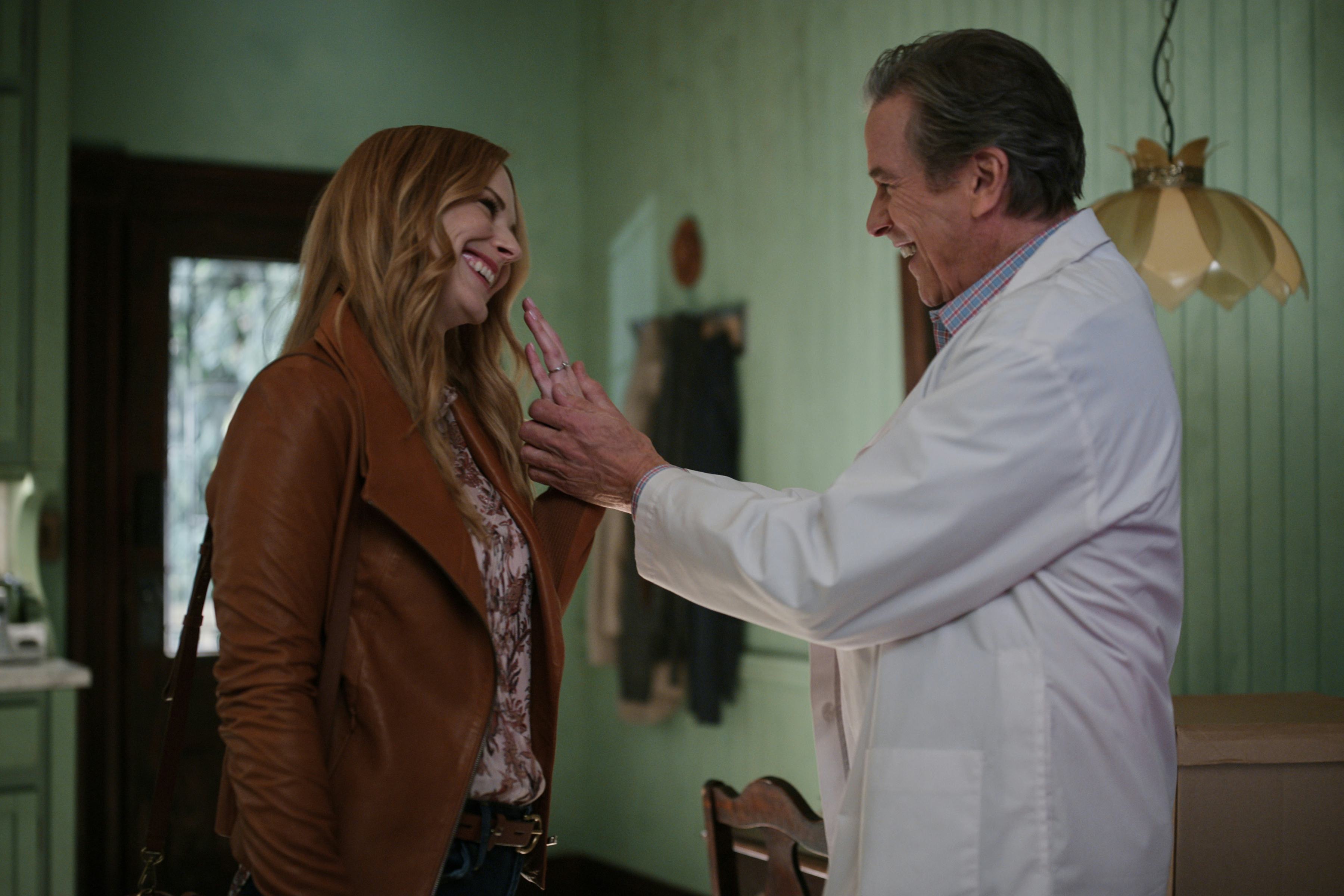 Alexandra Breckenridge and Tim Matheson on &lsquo;Virgin River.&rsquo; Photo via Netflix