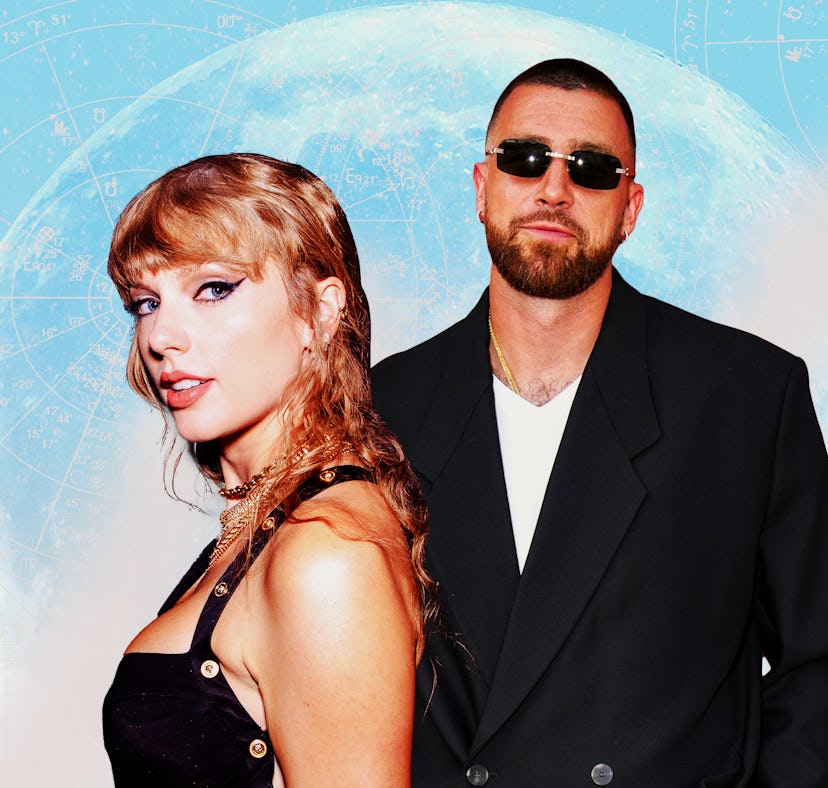 Taylor Swift's Sagittarius sun sign is astrologically compatible with Travis Kelce's Sagittarius moo...
