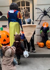 Writer Emma Coblentz takes her kids, two of whom are autistic, trick-or-treating.
