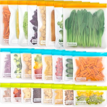 Qinline Reusable Food Storage Bags - 24 Pack