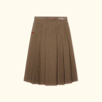Checked Midi Skirt