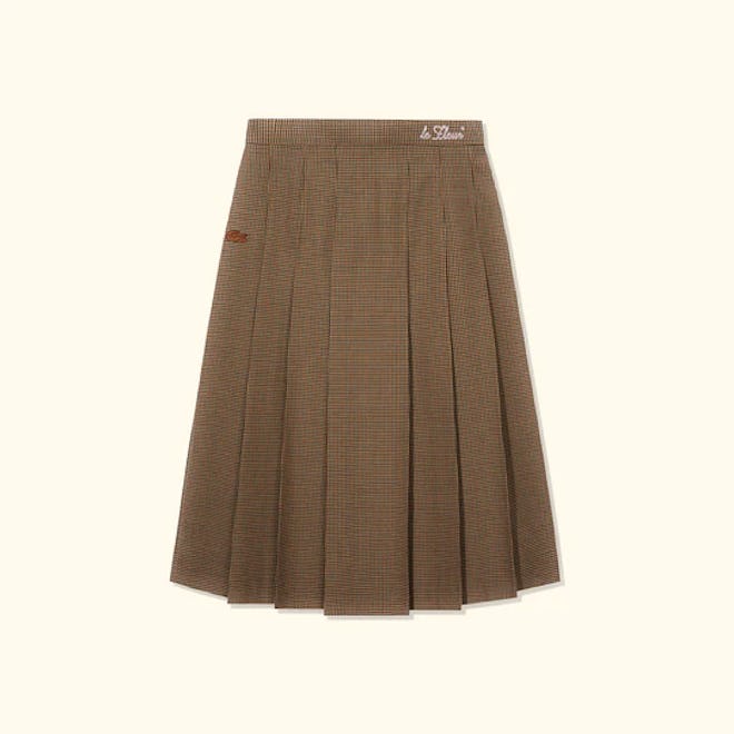 Checked Midi Skirt