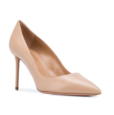 nude pointed toe pumps