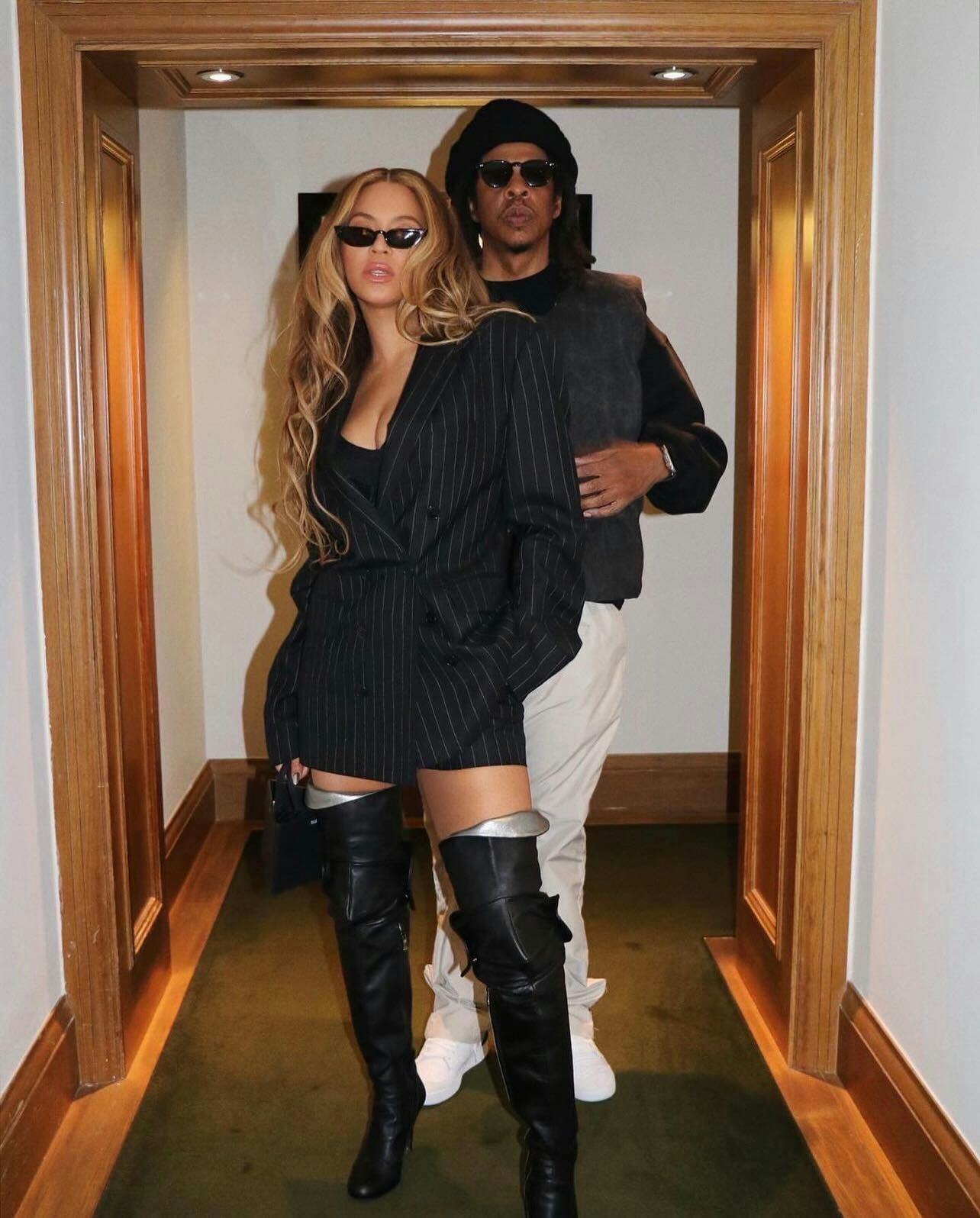 Beyoncé and Jay-Z on a night out.
