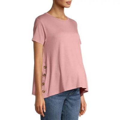 Nursing T-Shirt with Side Buttons
