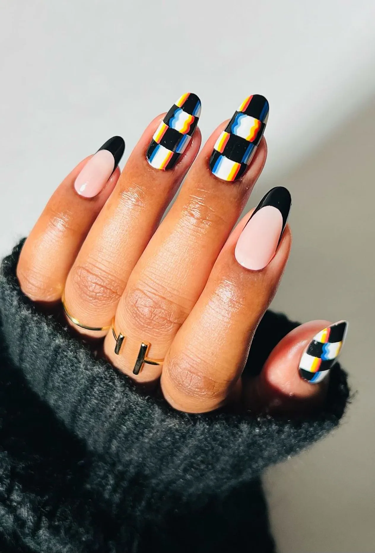 Checkerboard Pattern Nails 24 Checkered Nail Designs That Go Beyond A Basic Black & White Print