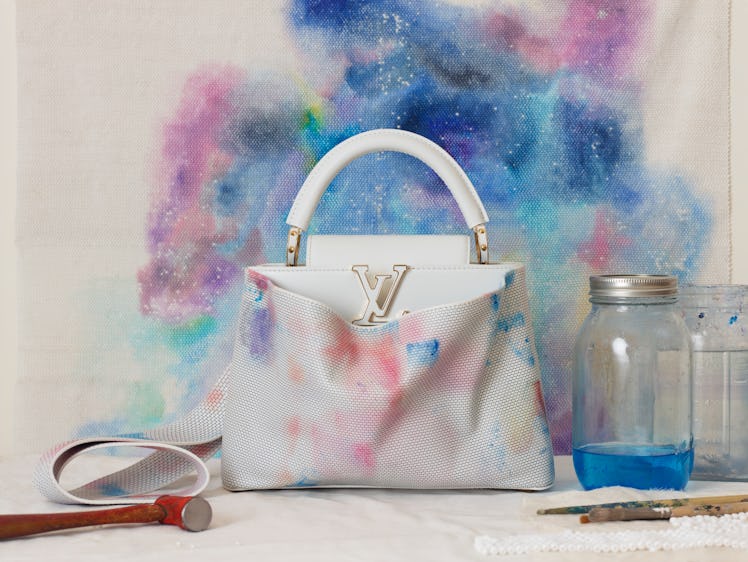 a Louis Vuitton bag made in collaboration with the artist Liza Lou