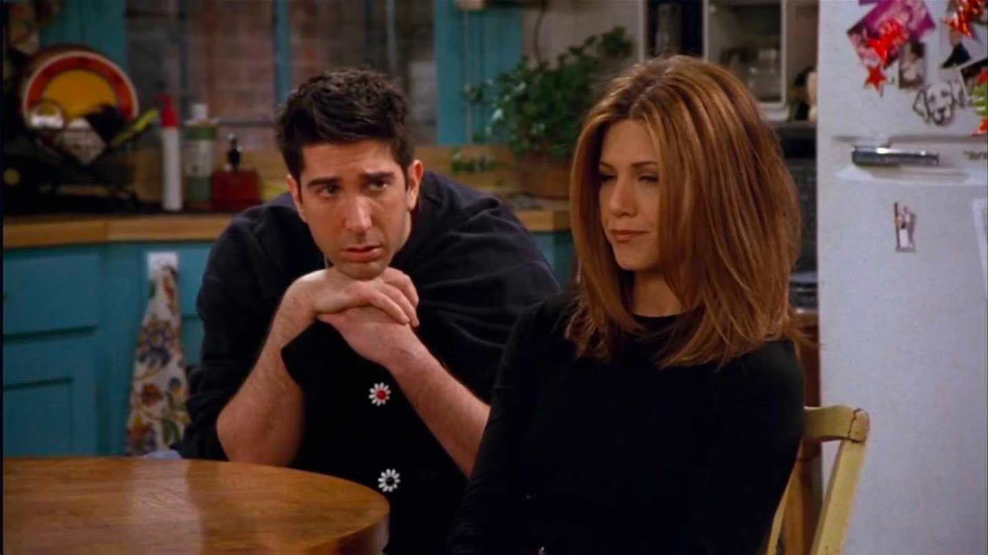 Rachel and Ross in 'Friends'