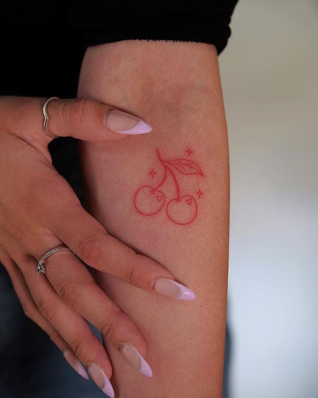 Red Ink Tattoos That Match Kylie’s Vibe