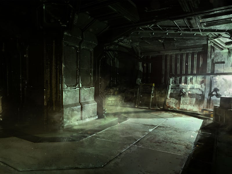 An empty hall in the Dead Space Remake