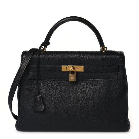 Hermès Togo Kelly Retourne 32 Black