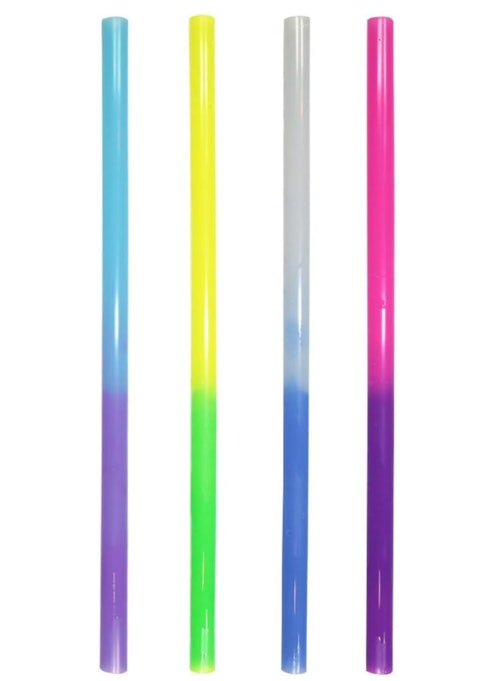 AAkron Color Changing Reusable Plastic Straw (Set of 24)