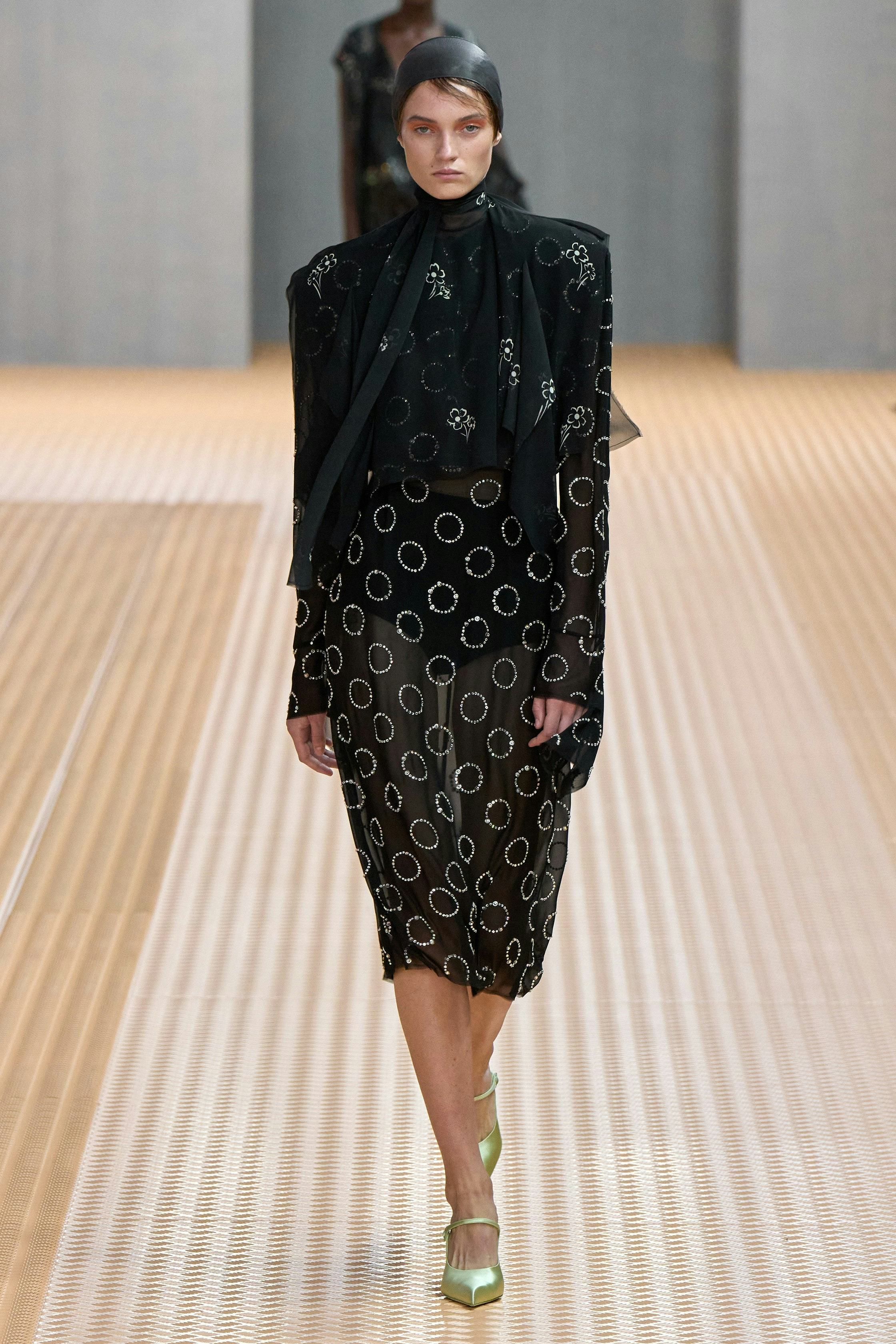 a look from Prada spring 2024 runway 