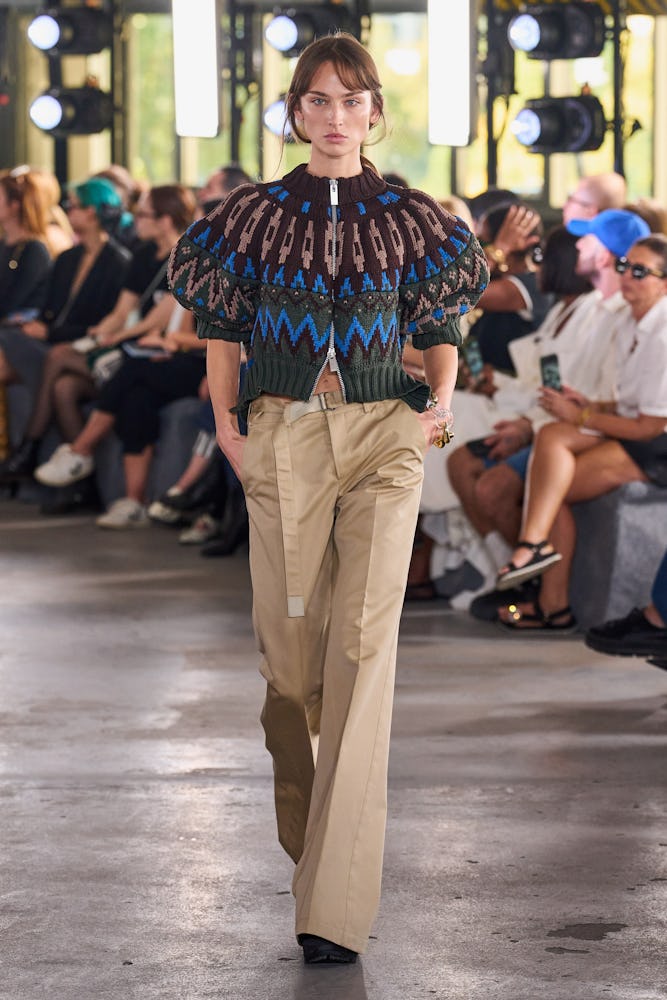 a look from Sacai spring 2024 runway 