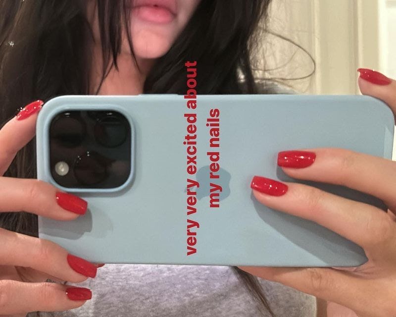 Kylie Jenner red nail polish