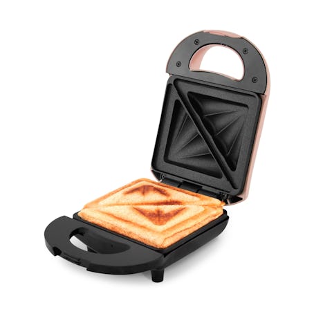 A mini appliance sandwich maker is a dorm room essential, according to TikTok @africaqueenzz.