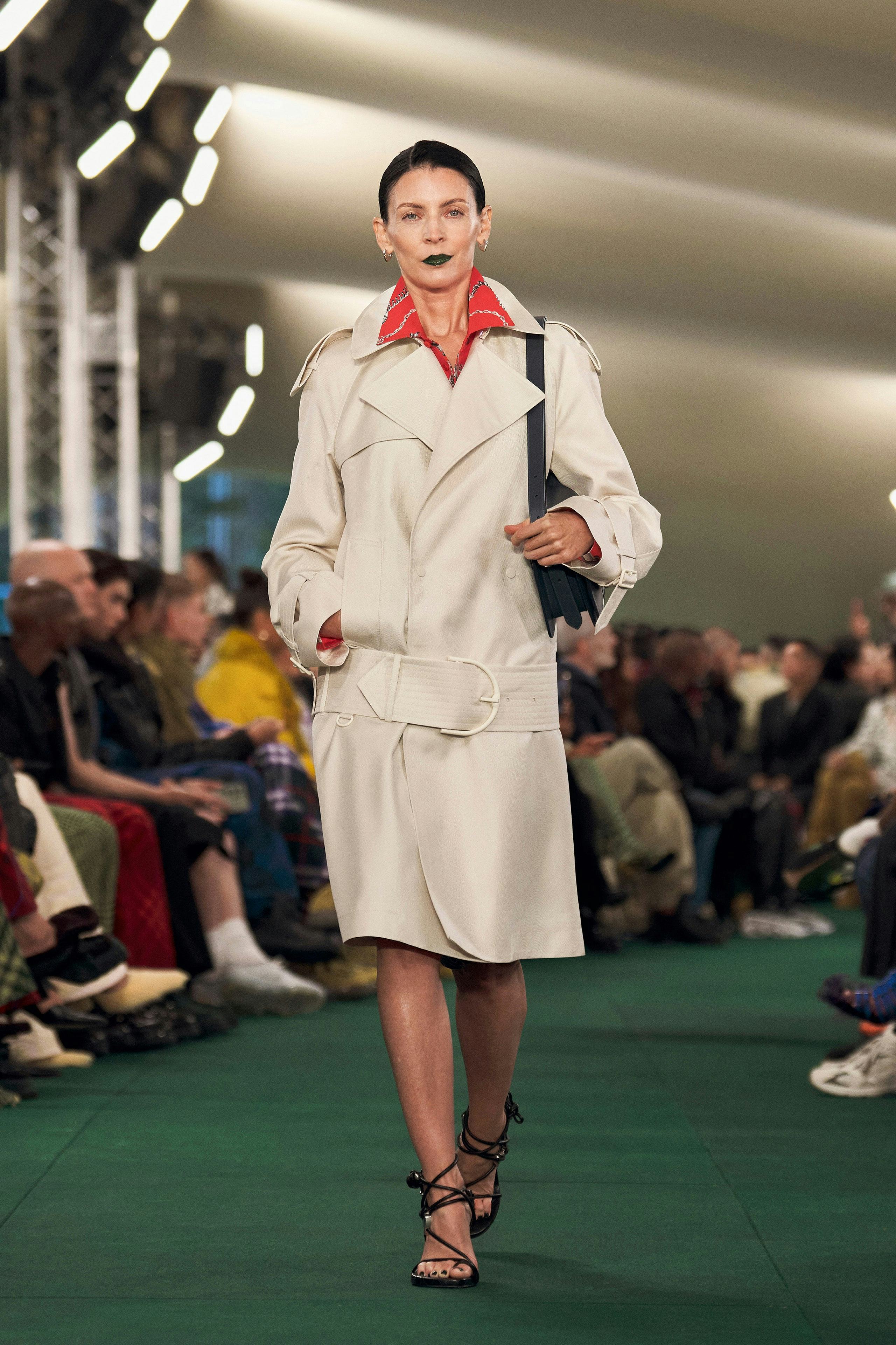 a look from Burberry spring 2024 runway 