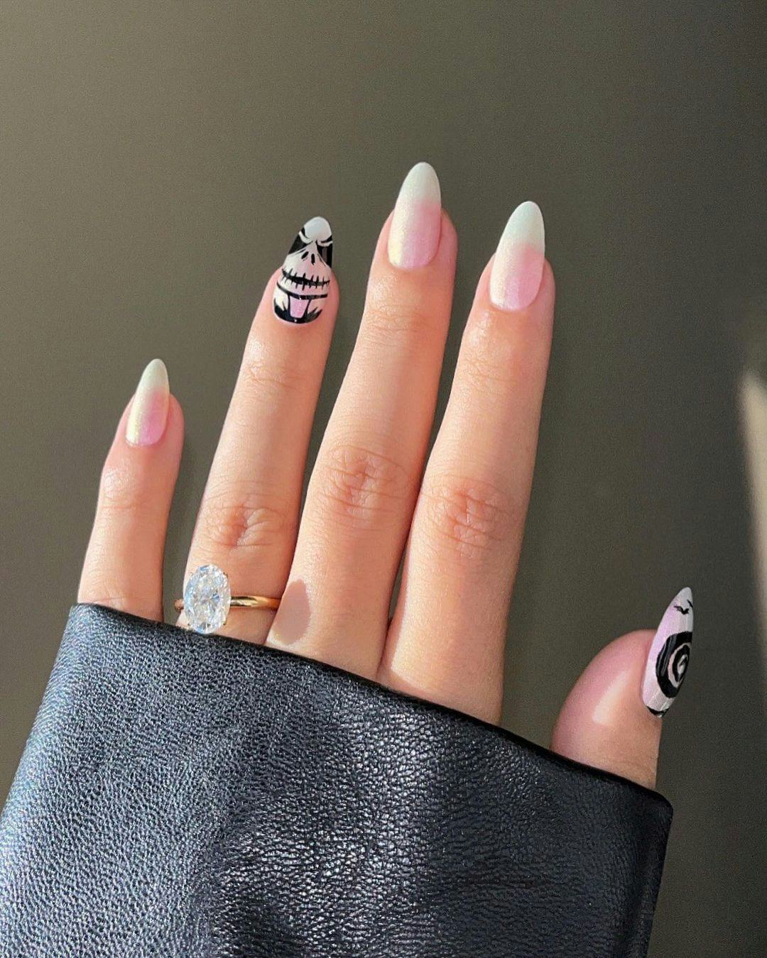 Jack Skellington, the Pumpkin King from &ldquo;The Nightmare Before Christmas,&rdquo; makes a cute pumpkin nail &hellip;
