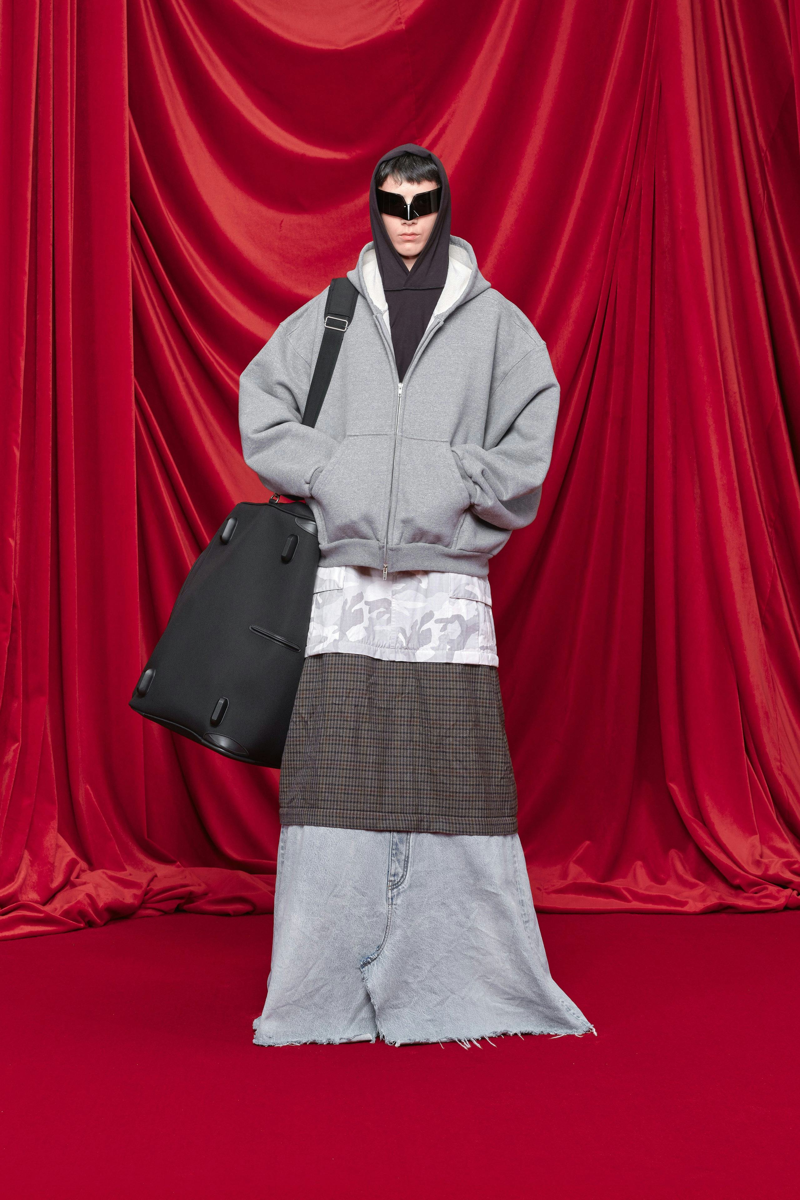 a look from Balenciaga spring 2024 runway 