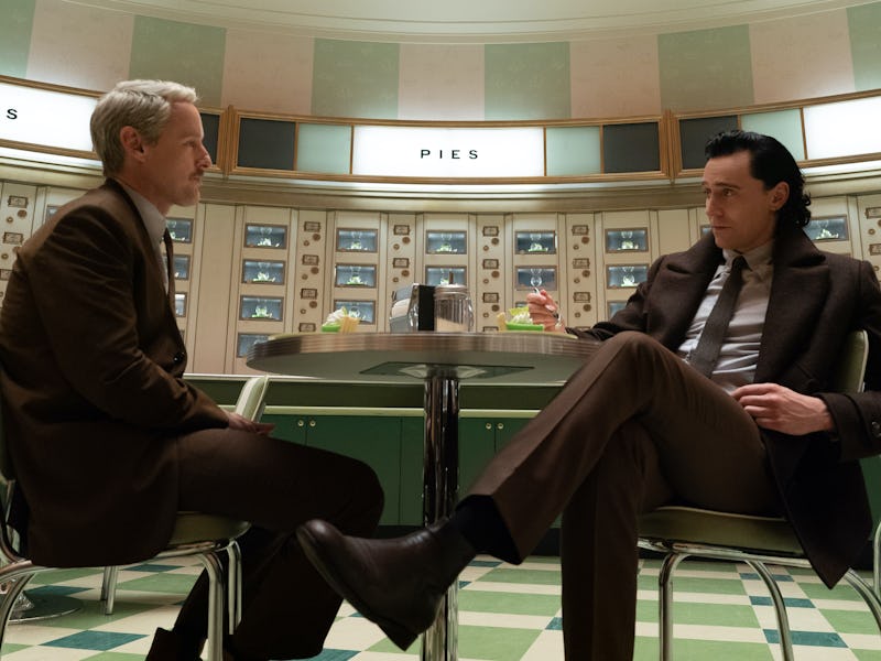 Owen Wilson as Mobius and Tom Hiddleston as Loki in Episode 2 of 'Loki' Season 2