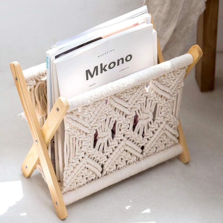 Mkono Macramé Magazine Rack