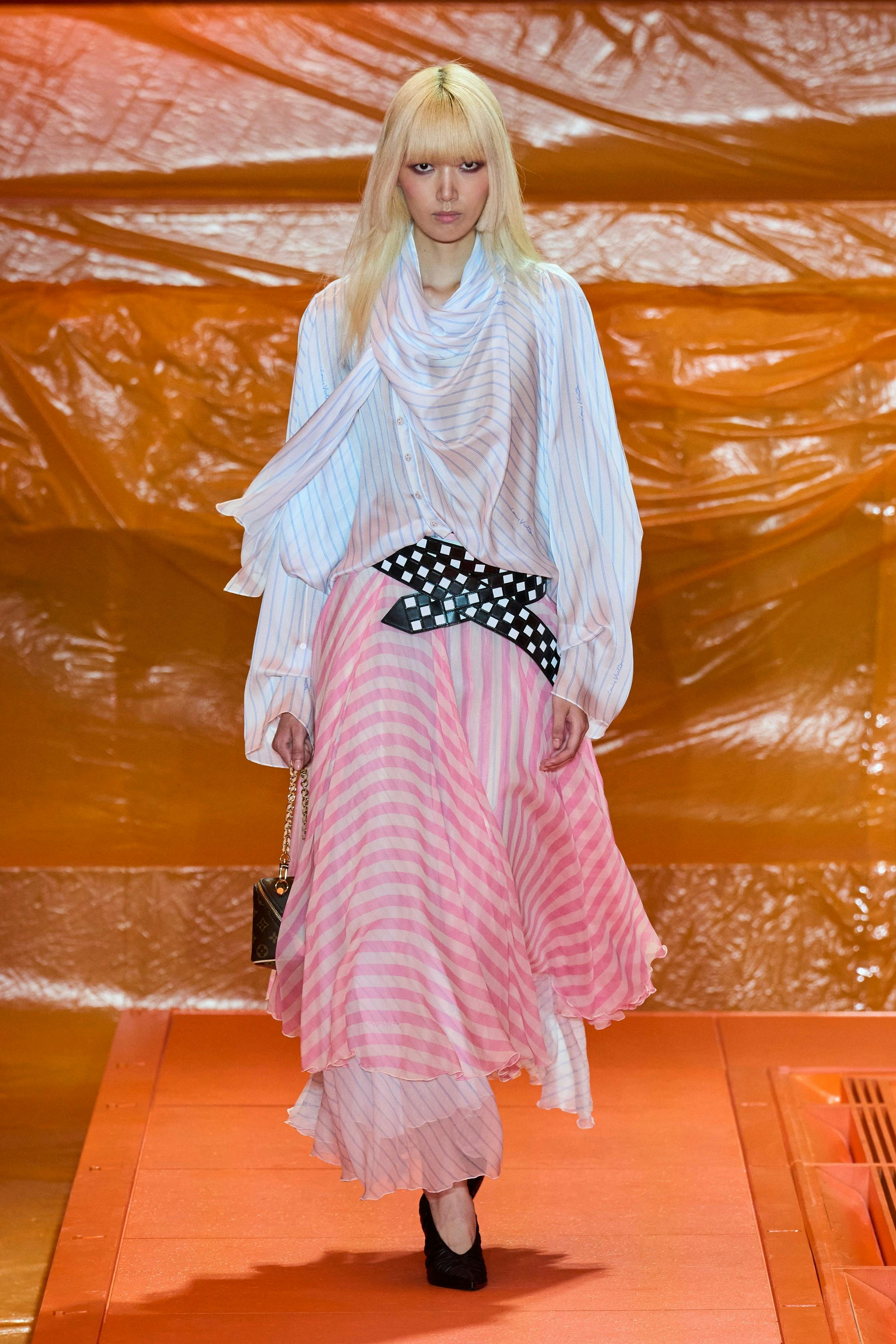 a look from Louis Vuitton spring 2024 runway 