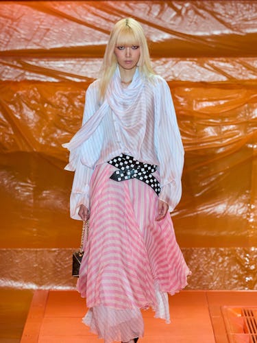 a look from Louis Vuitton spring 2024 runway