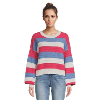 Rainbow Pullover Long Sleeve Sweater