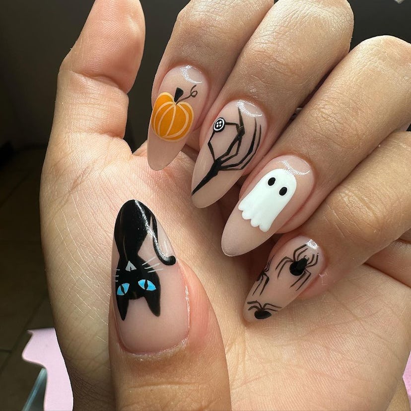 Pumpkin-Themed Nails for Fall 2025