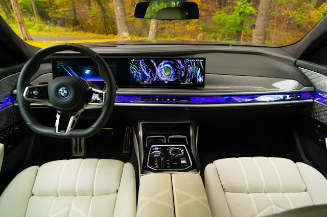 The BMW i7 electric sedan interior.