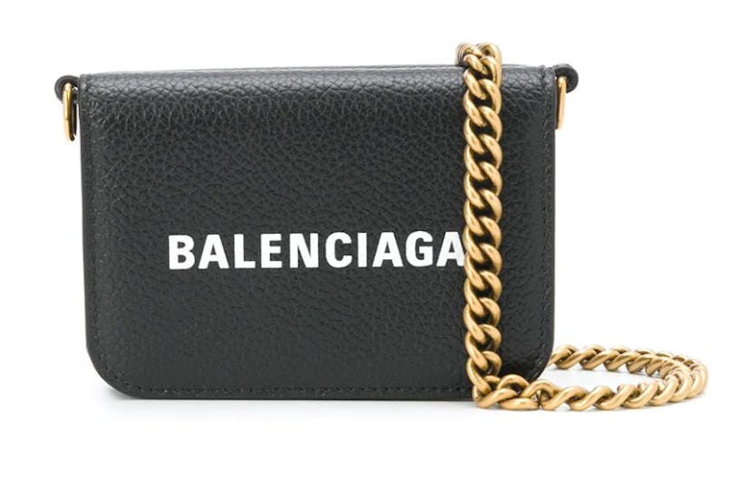Balenciaga logo print mini wallet