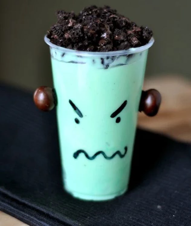 halloween spooky clipart monster pudding cups