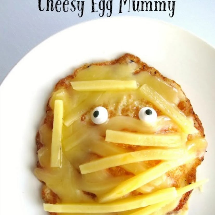 cheesy egg mummy