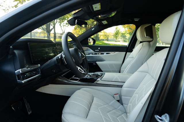 The BMW i7 electric sedan interior.