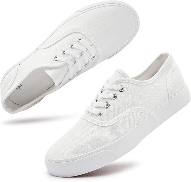  hash bubbie White Canvas Sneakers
