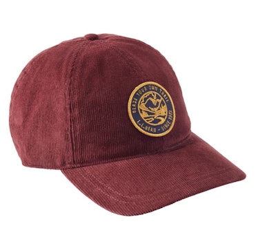 burgundy baseball cap