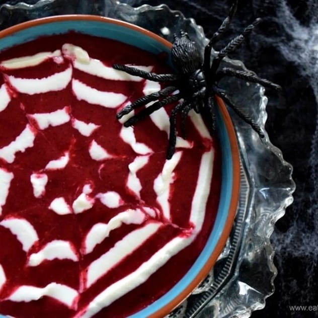 halloween spooky clipart spider web smoothie bowl
