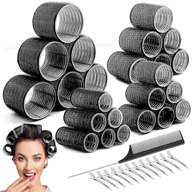 Cludoo Jumbo Hair Curler Rollers (24-Pieces)