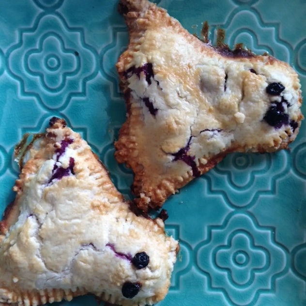 blueberry cream cheese ghost hand pies