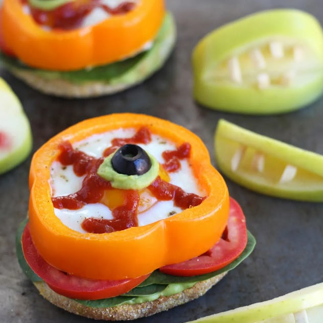 halloween spooky clipart bell pepper baked eggs